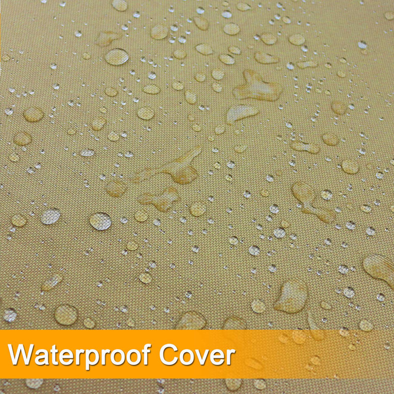 Outdoor Garden Fountains Outdoor Fountain Cover D 48"x H 70",600D Waterproof Heavy Duty Outdoor Fountain Covers,Garden Fountain Statue Protective Cover,Beige&brown Waterfountain For Garden